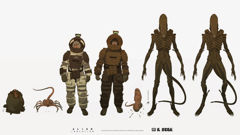 Illustration for article titled Alien: Isolation's Character Art Is Just The Best